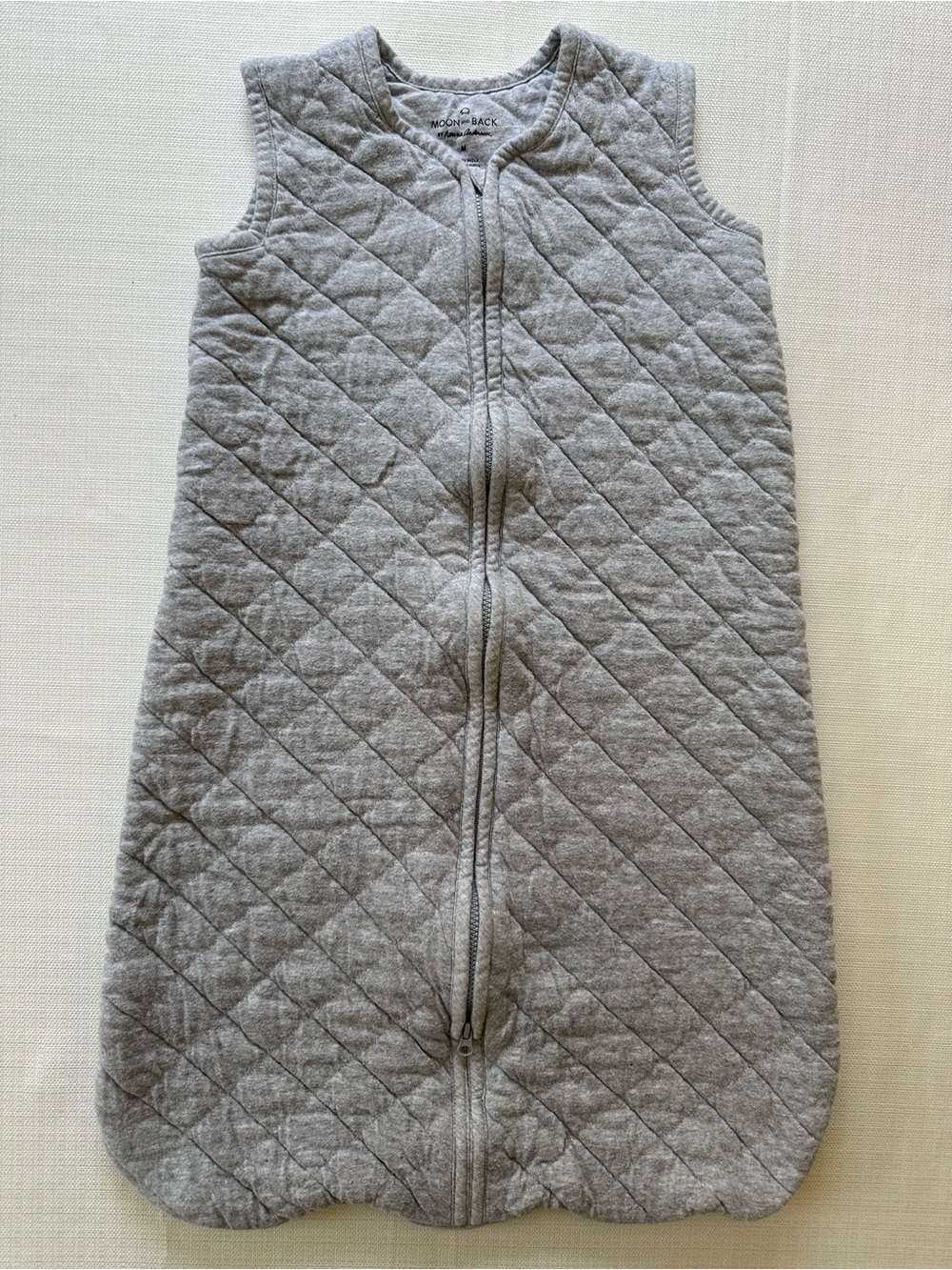 Moon & Back by Hanna Andersson Heather Grey Quilted Wearable Blanket Sleep Sack - Picture 3 of 3
